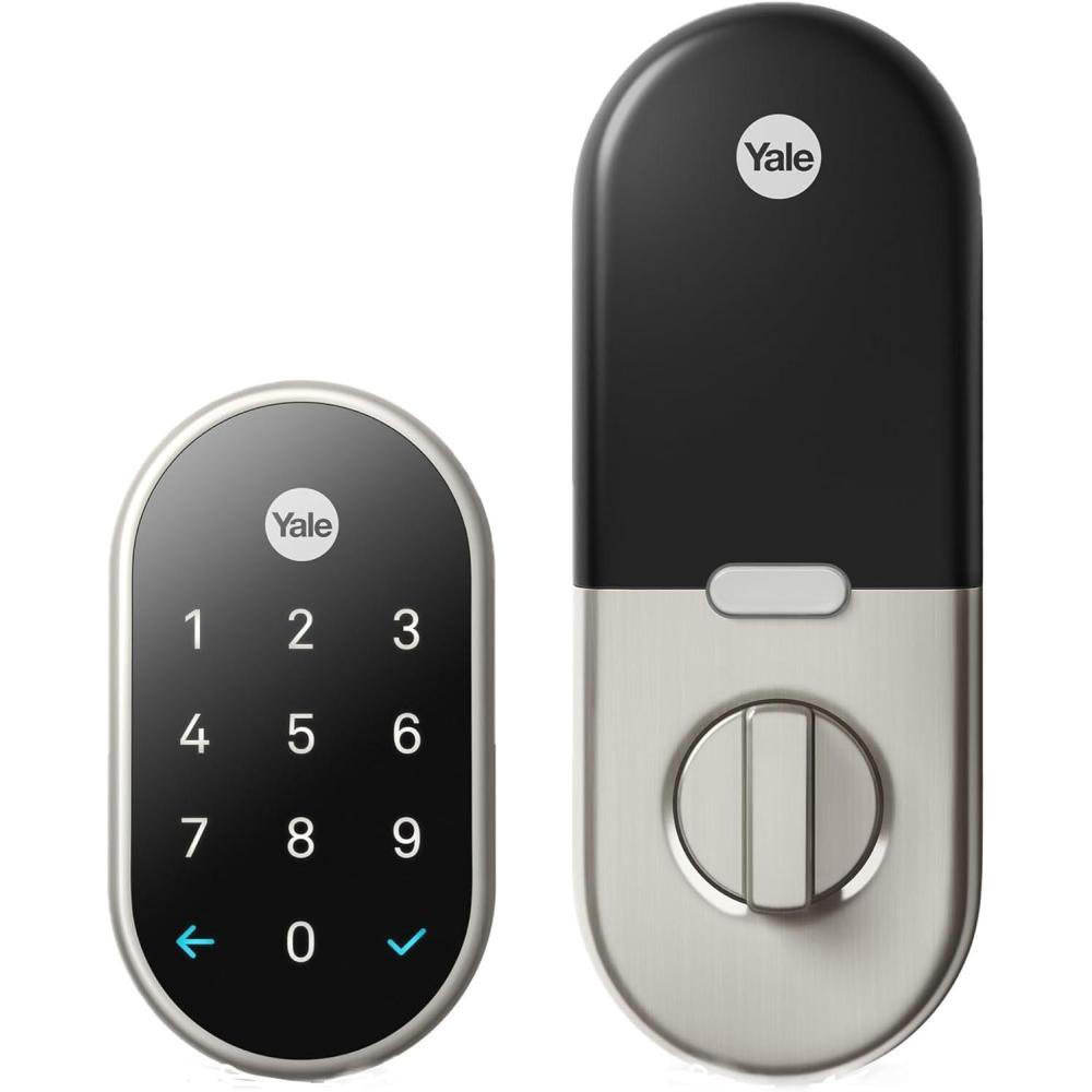 imageGoogle Nest x Yale Lock  TamperProof Smart Lock for Keyless Entry  Keypad Deadbolt Lock for Front Door  Oil Rubbed BronzeSatin Nickel
