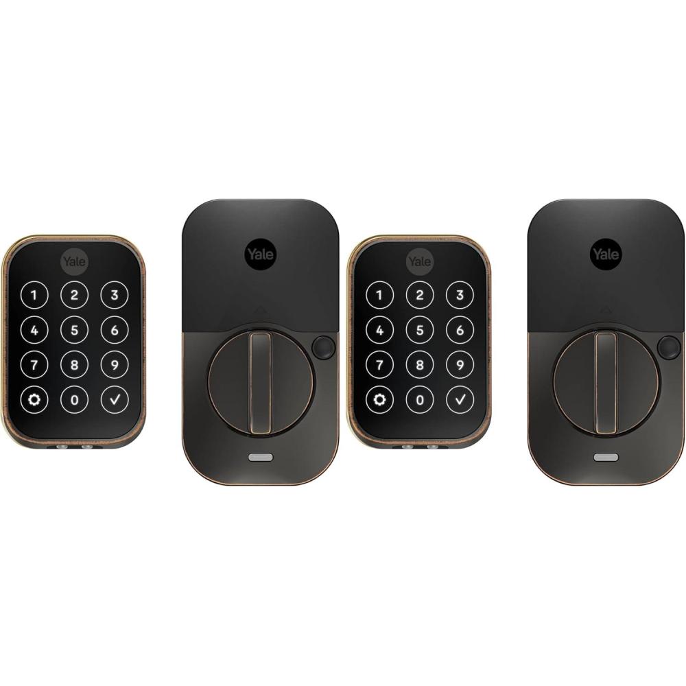 imageYale Assure Lock 2 Deadbolt Satin Nickel Electronic Touchscreen Entry Door Lock with ZWave and BackUp Key YRD420ZW2619Oil Rubbed Bronze