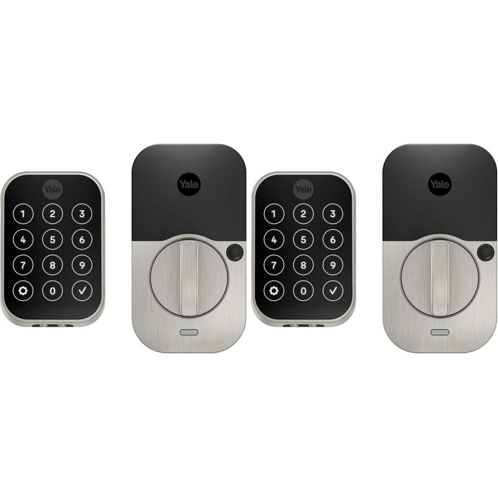 imageYale Assure Lock 2 Deadbolt Satin Nickel Electronic Touchscreen Entry Door Lock with ZWave and BackUp Key YRD420ZW2619Satin Nickel
