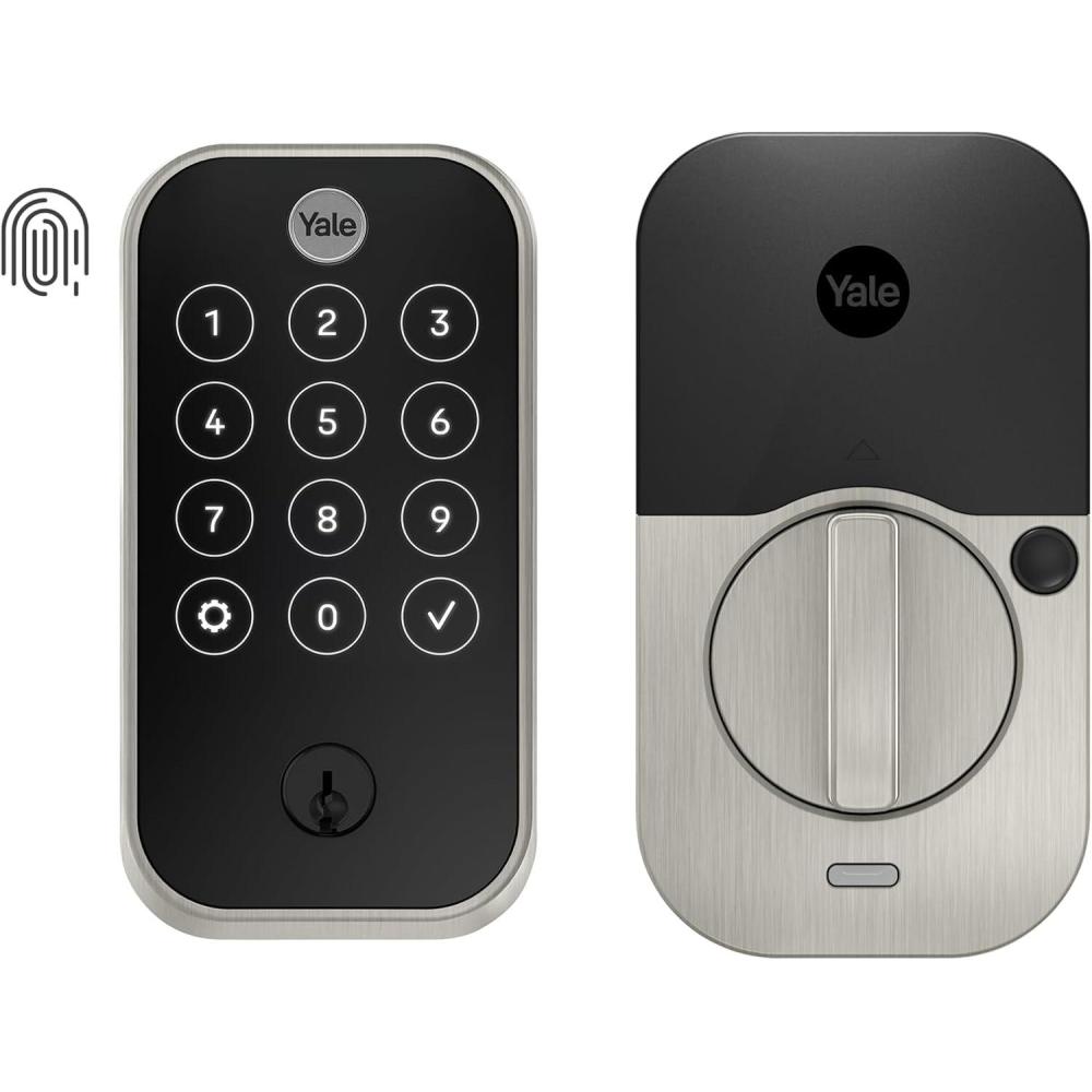 imageYale Assure Lock 2 Touch Deadbolt Satin Nickel Keyed Smart Entry Door Lock with WiFi Connected Touchscreen and Fingerprint Scanner YRD420FWF1619