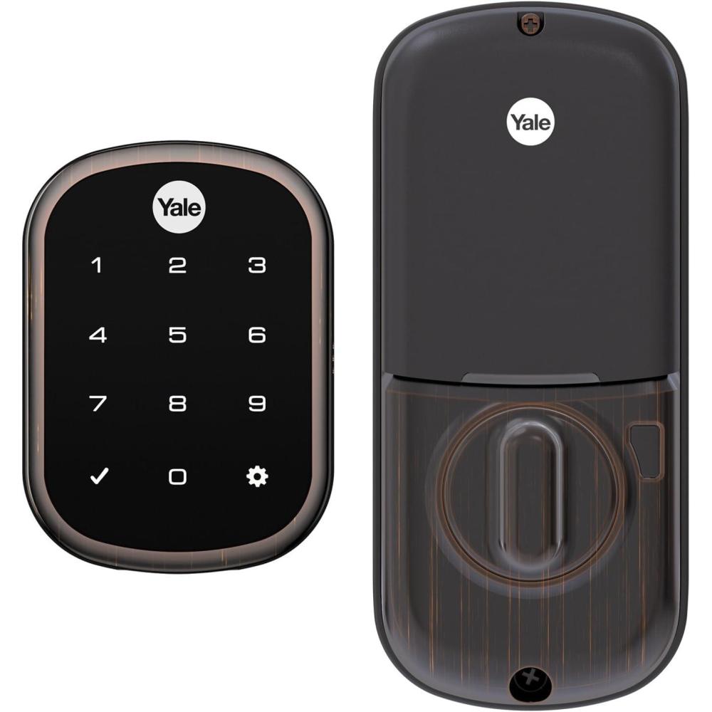 imageYale Assure SL Deadbolt Lock with ZWave Oil Rubbed Bronze Keyless Entry Door Lock with Touchscreen Keypad for Front Door YRD256ZW20BP