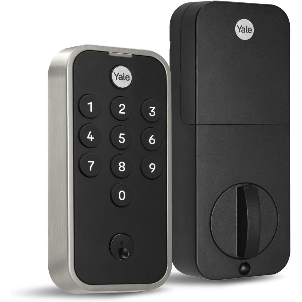 imageYale Black Code Keypad Deadbolt Front Door Lock for Keyless Entry YED210NRBSPSatin Nickel