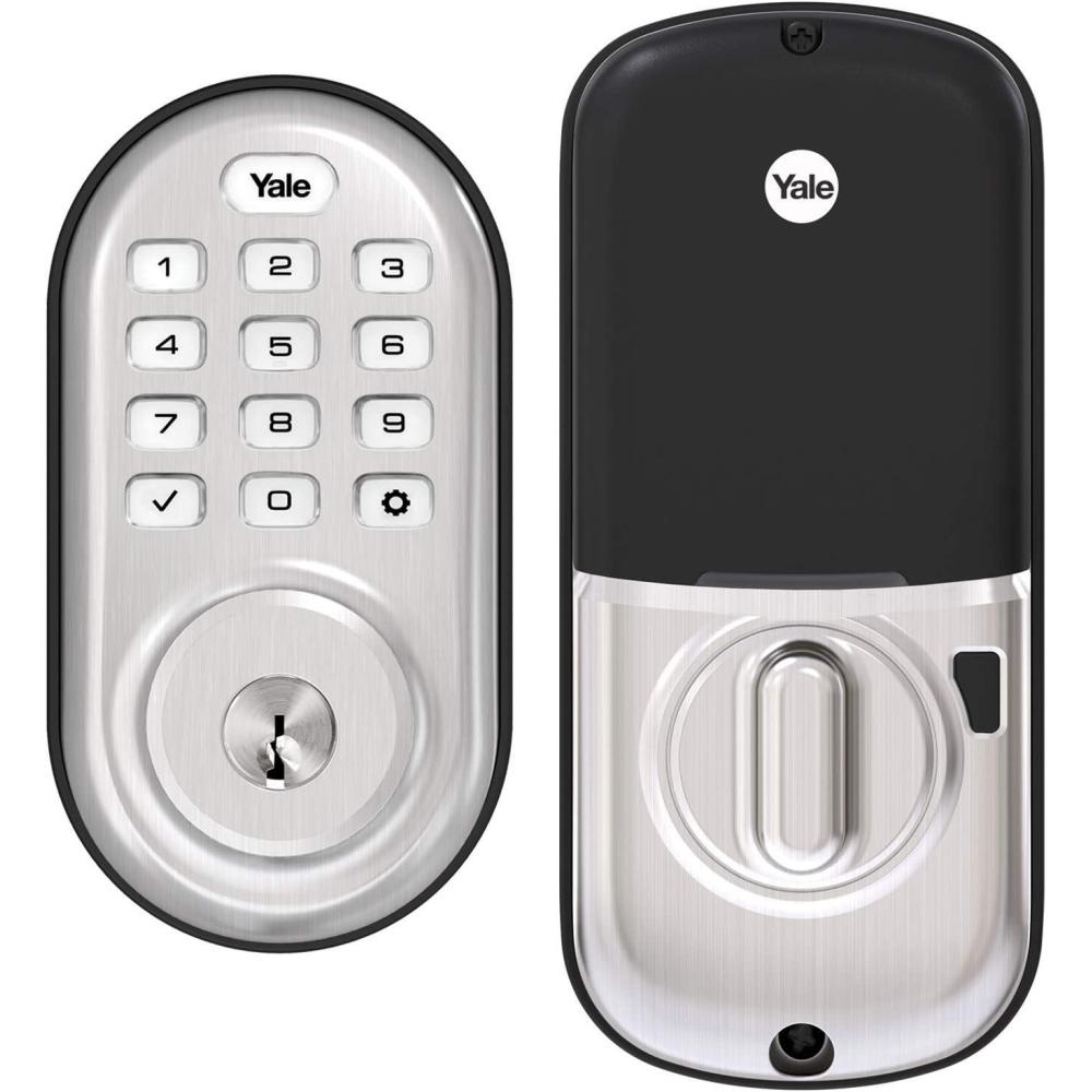 imageYale Security Assure Lock  Keypad Door Lock in Satin NickelSatin Nickel