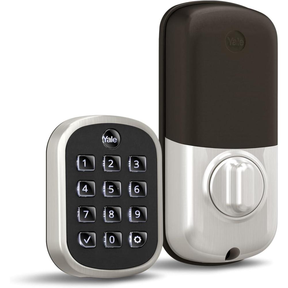 imageYale Security Keyless Entry Touchscreen Deadbolt  Unlock Using Your Entry Code  No app or connectivity  Satin NickelSatin Nickel