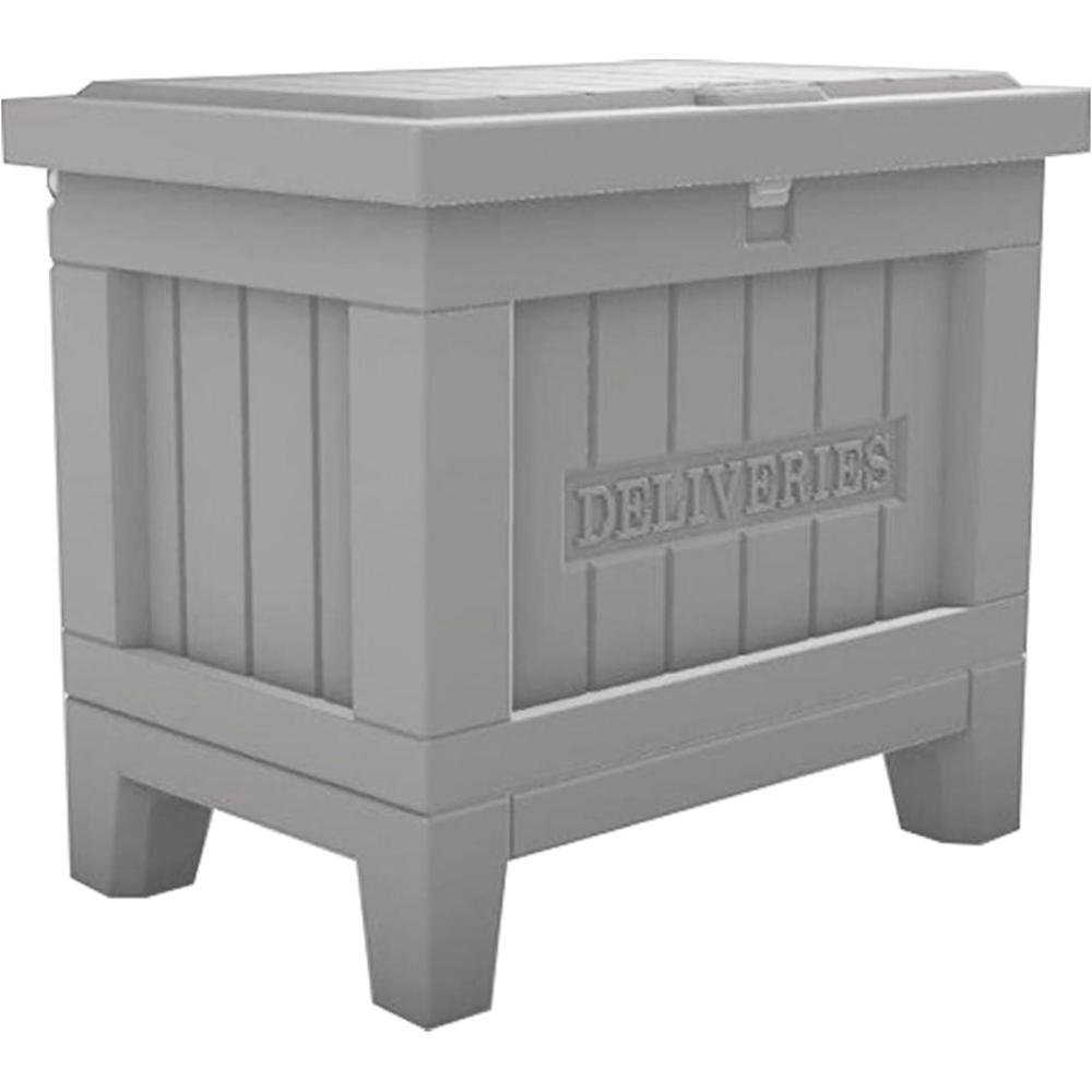 imageYale Smart Delivery Box with WiFi  Package Box for Outdoor Storage  Receive Packages from Any Carrier and Protect Them from Weather and Porch Pirates  Gray Medium
