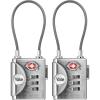 imageYale 2 Pack TSA Approved Cable Luggage Locks with Combination for Travel Backpack Suitcase and Accessories Steel2