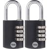 imageYale 4 Digit Combination Lock Outdoor Waterproof Padlock for School Gym Locker Sports Locker Fence Toolbox Gate Case Hasp Storage Black2