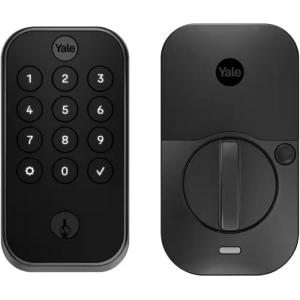 Assure 2 Lock Black Suede Keyed Single Cylinder Deadbolt with Push Button Keypad and Bluetooth – YRD410-BLE-BSP