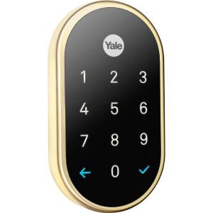 Google Nest x Yale Lock – Tamper-Proof Smart Lock for Keyless Entry – Keypad Deadbolt Lock for Front Door – Oil Rubbed Bronze(Polished Brass)