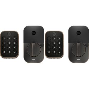Yale Assure Lock 2 Deadbolt, Black Suede Keypad Code Door Lock with Z-Wave and Back-Up Key for Front or Back Entry Door, YRD410-ZW2-BSP(Oil Rubbed Bronze)