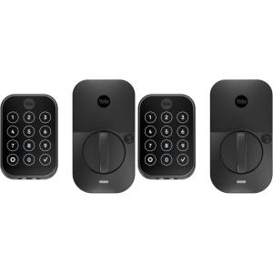 Yale Assure Lock 2 Deadbolt, Satin Nickel Electronic Touchscreen Entry Door Lock with Z-Wave and Back-Up Key, YRD420-ZW2-619(Black Suede)