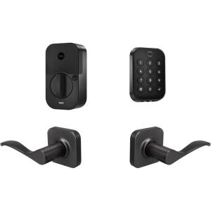 Yale Assure Lock 2 Key-Free Keypad with Bluetooth and Norwood Lever in Black Suede