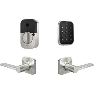 Yale Assure Lock 2 Key-Free Keypad with Bluetooth and Valdosta Lever in Satin Nickel
