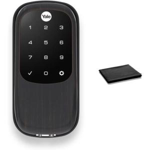 Yale Assure Lock 2 Key-Free Touchscreen Deadbolt – Z-Wave Plus Smart Lock, Fire-Rated, Bronze, Grade 2 Certified, Works with SmartThings, Ring, Hubitat, Secure Remote Access, Includes Cloth