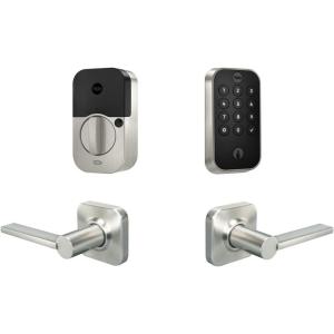 Yale Assure Lock 2 Keypad with Bluetooth and Ridgefield Handle in Black Suede(Satin Nickel)