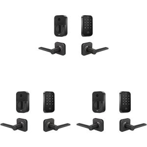 Yale Assure Lock 2 Keypad with Bluetooth and Valdosta Lever in Black Suede(Push Button (Pack of 3))
