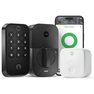 Yale Assure Lock 2 Keypad with Wi-Fi Connect, Black Suede Deadbolt for Vacation Rental Hosts, YRD410-CB1-BSP