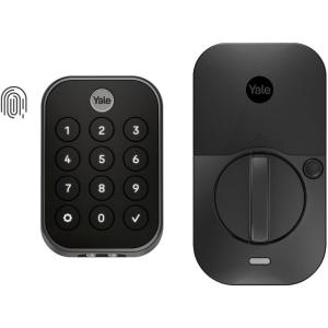 Yale Assure Lock 2 Touch Deadbolt, Satin Nickel Key-Free Smart Entry Door Lock with Bluetooth Connected Keypad and Fingerprint Scanner for Code Entry (No Wi-Fi), YRD430-F-BLE-619(Black Suede)