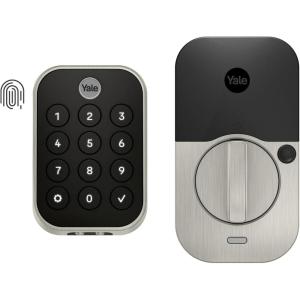 Yale Assure Lock 2 Touch Deadbolt, Satin Nickel Key-Free Smart Entry Door Lock with Bluetooth Connected Keypad and Fingerprint Scanner for Code Entry (No Wi-Fi), YRD430-F-BLE-619(Satin Nickel)