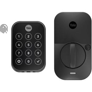 Yale Assure Lock 2 Touch Deadbolt, Satin Nickel Smart Keyless Entry Door Lock with Wi-Fi Connected Touch Keypad and Fingerprint Scanner, YRD450-F-WF1-619(Black Suede)
