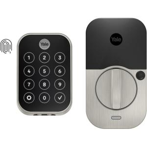Yale Assure Lock 2 Touch Deadbolt, Satin Nickel Smart Keyless Entry Door Lock with Wi-Fi Connected Touch Keypad and Fingerprint Scanner, YRD450-F-WF1-619(Satin Nickel)