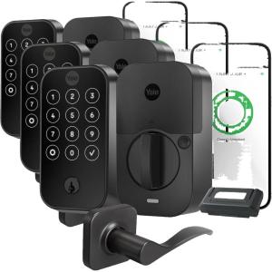 Yale Assure Lock 2 Touchscreen with Wi-Fi and Ridgefield Handle in Black Suede(Black)