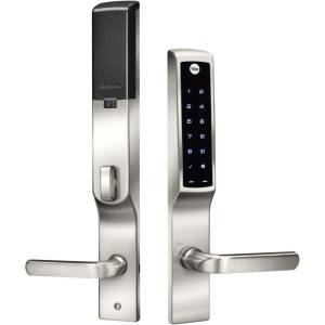 Yale Assure Lock for Andersen Patio Doors, Z-Wave Plus, White(Satin Nickel)