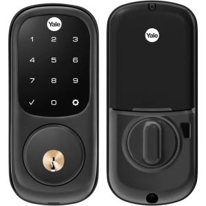 Yale Assure Lock with Z-Wave, Black Suede Smart Touchscreen Deadbolt Works with Ring Alarm, Samsung SmartThings, Wink (Hub Required, Sold Separately), YRD226-ZW2-BSP(Black Suede)