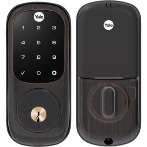 Yale Assure Lock with Z-Wave, Black Suede Smart Touchscreen Deadbolt Works with Ring Alarm, Samsung SmartThings, Wink (Hub Required, Sold Separately), YRD226-ZW2-BSP(Oil Rubbed Bronze)