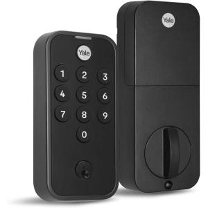 Yale Black Code Keypad Deadbolt Front Door Lock for Keyless Entry, YED210-NR-BSP(Black)