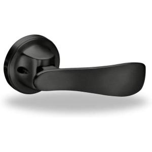 Yale P5101301 Navis Paddle Lever, Hands-Free Opening – Push with Your Hip, Passage, Polished Brass(Black Suede)