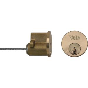 Yale Replacement Rim Cylinder, 6 Keys Provided, P-Polished Brass, Suitable for 38-57 mm Doors(P-polished Brass)