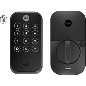 Yale Security Assure Lock 2 Touch Deadbolt, Black Suede Keyed Smart Entry Door Lock with Wi-Fi Connected Touchscreen and Fingerprint Scanner, YRD420-F-WF1-BSP