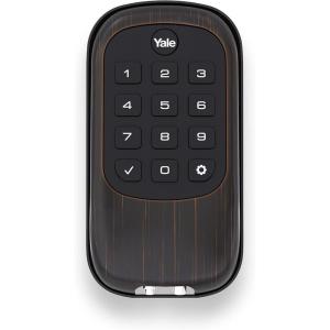 Yale Security Real Living Keyless Push Button Deadbolt with Z-Wave, Oil Rubbed Bronze(Bronze)