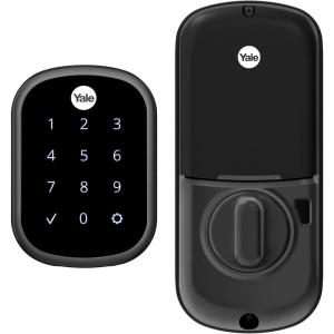 Yale Security SL Deadbolt Smart Lock, Satin Nickel Keyless Entry Door Lock with Wi-Fi Connected Touchscreen for Front or Back Door, YRD256-CBA-619(Black Suede)