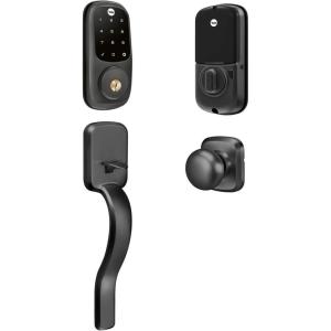 Yale Security Yale Assure Lock Touchscreen with Z-Wave with Ridgefield Handleset – Works with Ring Alarm, Samsung SmartThings, Wink, ADT and More, Black(Touchscreen)