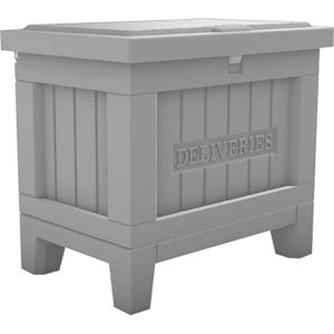 Yale Smart Delivery Box with Wi-Fi – Package Box for Outdoor Storage – Receive Packages from Any Carrier and Protect Them from Weather and Porch Pirates – Gray Medium