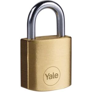Yale Y110B/50/126/1 – Brass Padlock (50 mm) – Indoor Locks for Ladders, Shutter Doors, Tools – 3 Keys – Standard Security(547yds/12lb(5.44kg)0.25mm)