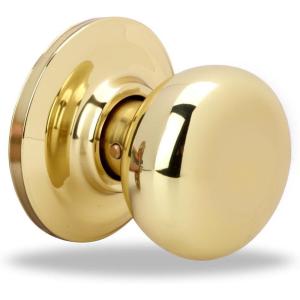 Yale YH Collection Cambridge Knob in Polished Brass – Dummy(Polished Brass)