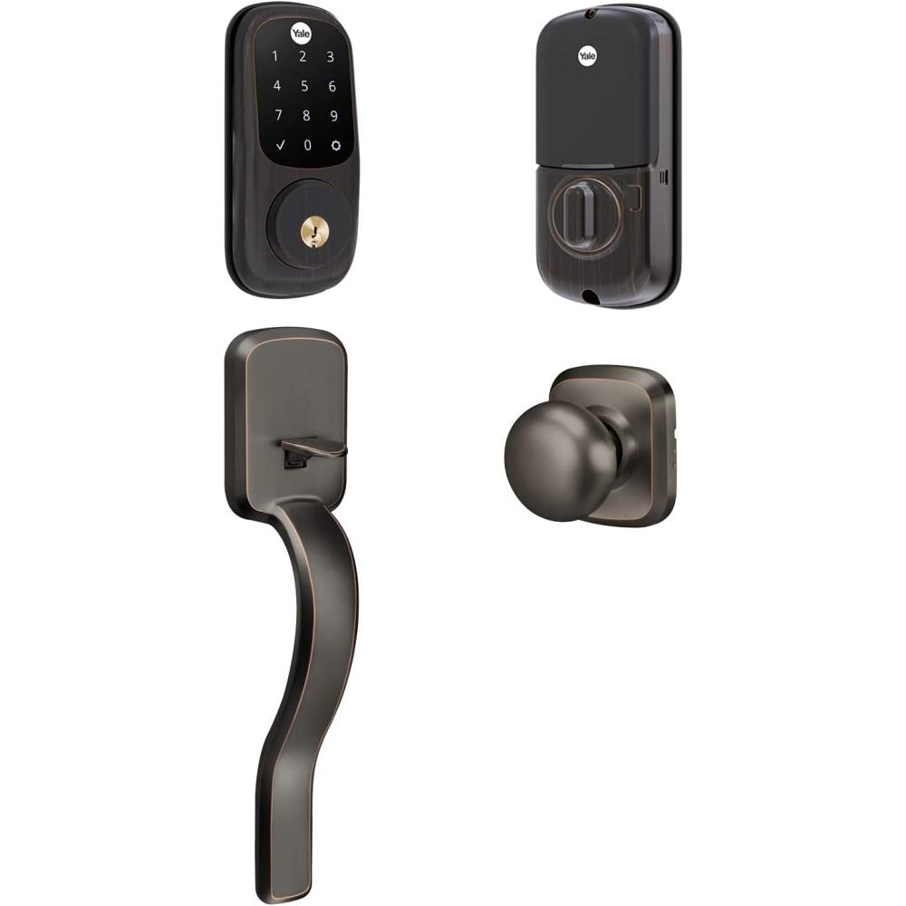 imageYale Assure Lock Touchscreen with Ridgefield Handleset in BlackOil Rubbed Bronze