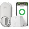 imageYale Approach Smart WiFi Deadbolt Retrofit Smart Lock Unlimited Virtual Keys App Remote Control Keyless Entry  Silver