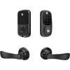 imageYale Assure Lock Touchscreen with ZWave Navis PaddleWorks with Ring Alarm Smartthings and Wink Smart Touchscreen Deadbolt with Matching Lever Black Suede