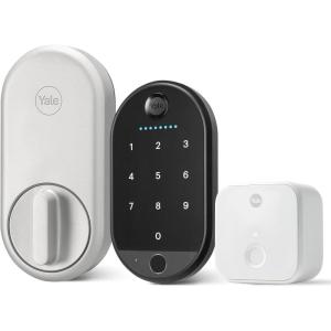 Yale Approach™ Lock Deadbolt, Silver Key-Free Smart Entry Door Lock with Wi-Fi Connected Touchscreen Keypad and Biometric Fingerprint Scanner for Code Entry and Remove Access, B-YRR110-F-WF1-N-BSP