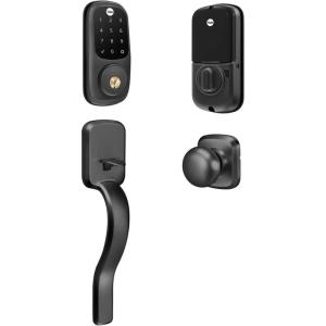 Yale Assure Lock Touchscreen with Ridgefield Handleset in Black(Black Suede)