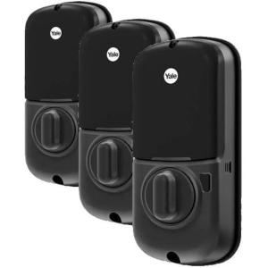 Yale Security Assure Lock Touchscreen with Z-Wave with Ridgefield Handleset – Works with Ring Alarm, Samsung SmartThings, Wink, ADT and More, Black(Touchscreen (Pack of 3))