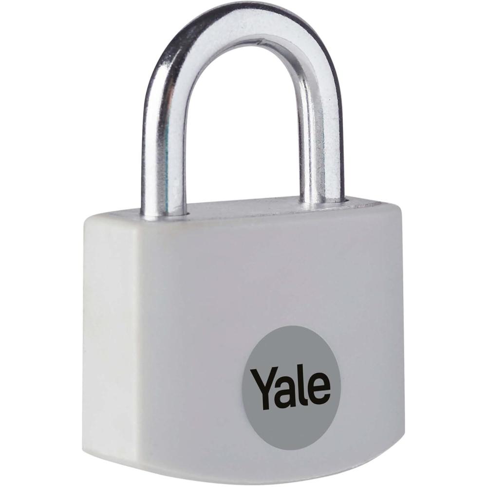 imageYale YE3B381191BK  Black Aluminium Padlock 38mm  High Quality Indoor Lock for Locker Backpack Tool Box  3 Keys  Standard SecurityGray