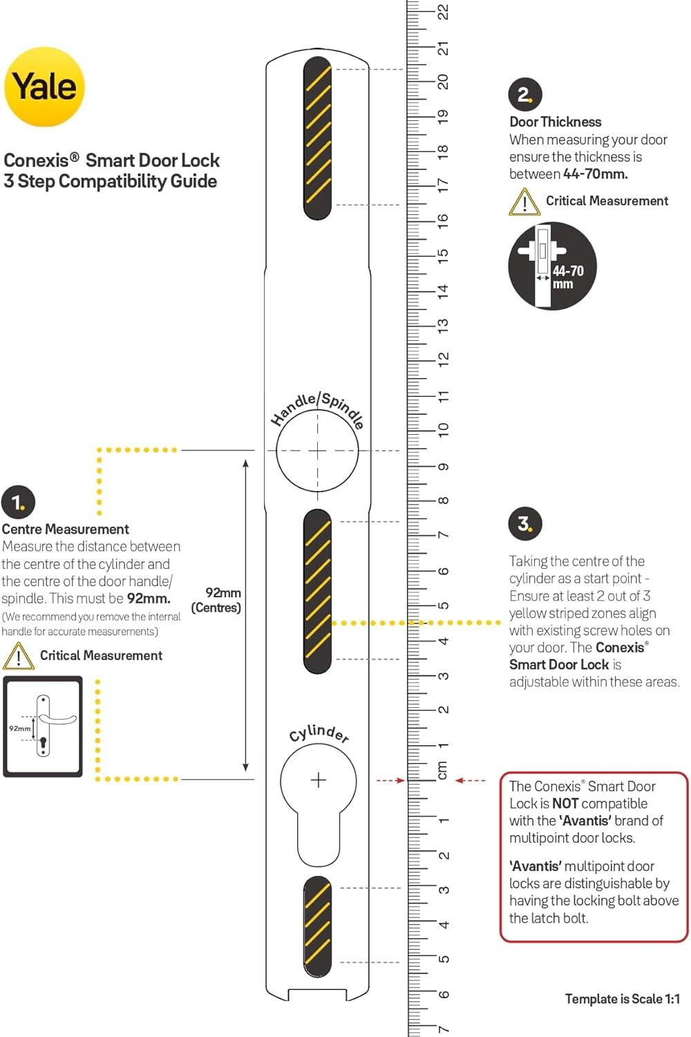 imageYale Conexis L2 Smart Door Lock White Remote Access from Anywhere Anytime No Key Needed Compatible with Alexa Google Assistant and Philips Hue SDL2000WHBlack