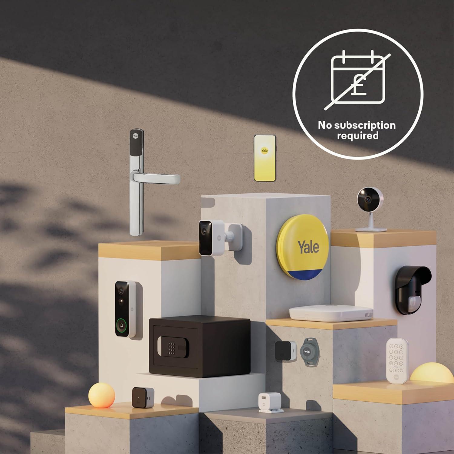 imageYale Conexis L2 Smart Door Lock White Remote Access from Anywhere Anytime No Key Needed Compatible with Alexa Google Assistant and Philips Hue SDL2000WHBlack