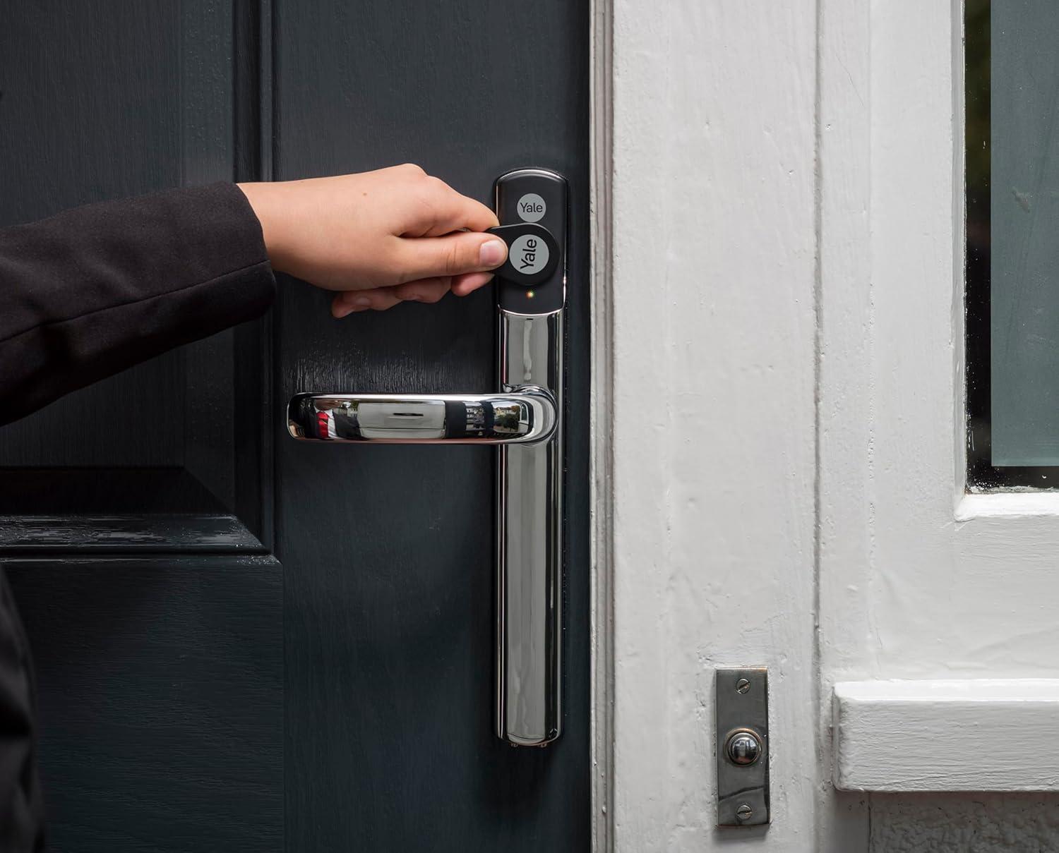 imageYale Conexis L2 Smart Door Lock White Remote Access from Anywhere Anytime No Key Needed Compatible with Alexa Google Assistant and Philips Hue SDL2000WHBlack