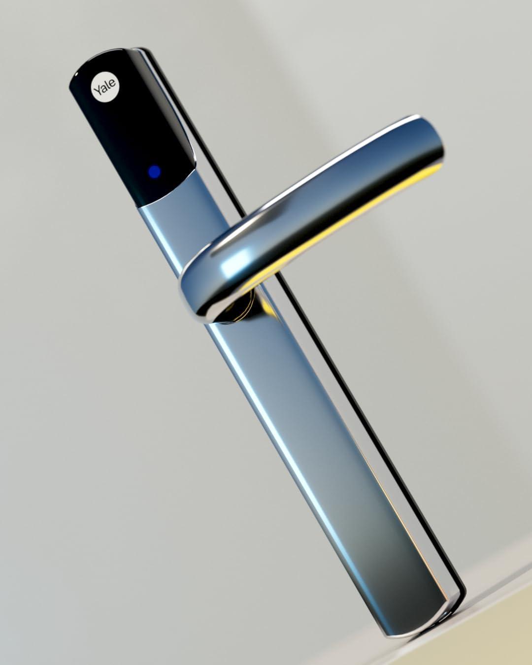 imageYale Conexis L2 Smart Door Lock White Remote Access from Anywhere Anytime No Key Needed Compatible with Alexa Google Assistant and Philips Hue SDL2000WHBlack